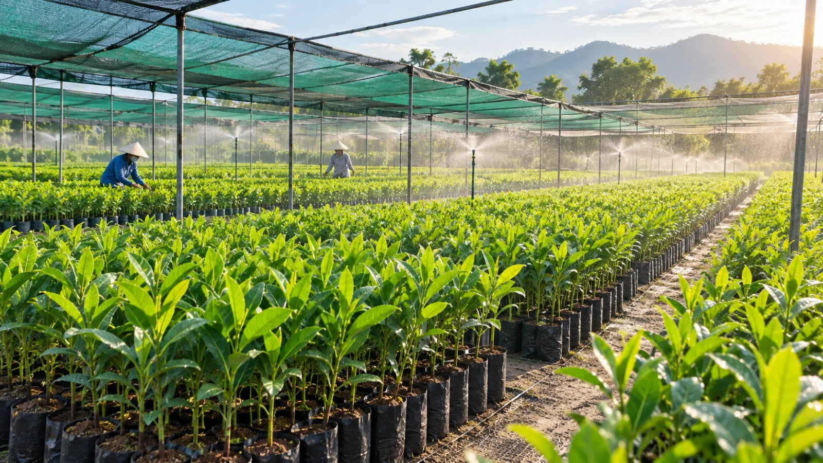 Vườn ươm keo lai nuôi cấy mô